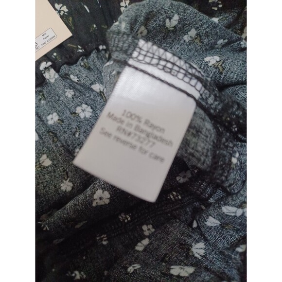 SO Ruffle Shorts High Rise Black White Floral Womens XS NWT - Picture 6 of 9